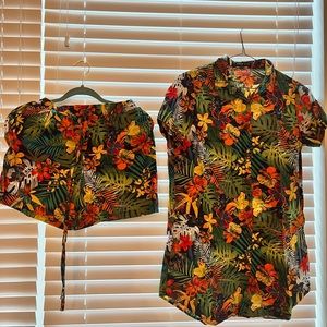 US women size 6 short and button shirt! Wore once